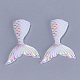 樹脂カボション  人魚の尾の形  ミックスカラー  39.5x28x4mm CRES-T012-06-3