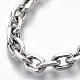 Bracelets de chaîne de câble en alliage pour hommes BJEW-T014-03-4