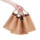 クラフト紙袋ギフトショッピングバッグ  ナイロンコードハンドル付き  長方形  バリーウッド  22x10x18cm ABAG-E002-10C-3