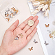 Chgcraft 20pcs Filigrane Schmetterling Charms Anhänger mit Kristall Strass Messing 3d Schmetterling Perlen Charms für DIY Armband Halskette Schmuck Zubehörse machen KK-CA0001-03-4