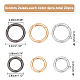 Wadorn 24pcs 6 styles anneaux de porte à ressort en alliage FIND-WR0010-07-2