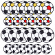 Gomakerer 24 個 4 スタイルサッカーコンピュータ刺繍布パッチを縫う  マスクと衣装のアクセサリー  ミックスカラー  45~71x1mm  6個/スタイル PATC-GO0001-01-1