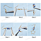Sunnyclue 181 pièces kits de fabrication de boucles d'oreilles en verre bricolage DIY-SC0015-15-4