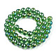 Chapelets de perles en verre transparent électrolytique GLAA-T032-T8mm-AB07-3