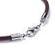 Cowhide Leather Cord Bracelet Making AJEW-JB00016-02-4