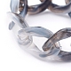 不透明なアクリルカーブチェーンフィンガー指輪  濃いグレー  USサイズ11  内径：21mm RJEW-JR00326-02-3