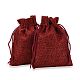 ポリエステル模造黄麻布包装袋巾着袋  クリスマスのために  結婚式のパーティーとdiyクラフトパッキング  ミックスカラー  12x9cm ABAG-R005-9x12-M-2