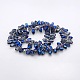 Half Plated Faceted Teardrop Electroplate Glass Pendants Beads Strands GLAA-A023A-HP03-2
