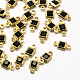 Connecteurs de liens en verre en laiton doré KK-Q576-13A-03-1