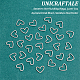 UNICRAFTALE 30Pcs 10.5mm Long 201 Stainless Steel Linking Rings Laser Cut Asymmetrical Heart Links Love Closed Jewelry Connectors Hollow Ring Connectors Links for Women Jewelry Making STAS-UN0041-25-4