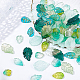SUNNYCLUE 1 Box 100Pcs Leaf Charms Leaves Charm Glass Leaf Beads Plant Gradient Green Leaf Charms for Jewelry Making Charm Spring Season Earrings Necklace Bracelet Hair Clip DIY Craft Adult Women GLAA-SC0001-65-4