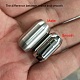 Matte 304 Stainless Steel Barrel Magnetic Clasps with Glue-in Ends STAS-E089-06G-2