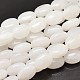 Jade blanc naturel chapelets de perles ovales G-L290-04-1