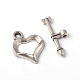 Tibetan Style Alloy Heart Toggle Clasps X-LF1109Y-1