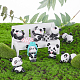 Arricraft mini decorazioni da banco in legno di pino naturale e simpatici set di decorazioni per panda in plastica DJEW-AR0001-05-4