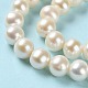 Chapelets de perles de nacre naturell PEAR-E018-65-4