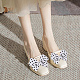 Craspire 2 paires 2 couleurs motif à pois tissu bowknot décorations de chaussures FIND-CP0001-39-5