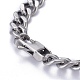 Religion 304 bracelets chaîne à maillons cubains en acier inoxydable BJEW-P263-H01-P-4