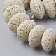 Brins de perles de pierre de lave naturelle G-F671-01B-02-3
