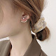 Kissitty 5 paires 5 style boucles d'oreilles longues en zircone cubique claire avec épingles en argent sterling pour femmes EJEW-KS0001-03-7