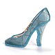 Espositore per gioielli con scarpe col tacco alto in flanella e resina ODIS-A010-11-3