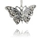 Fornituras colgante de collar de mariposa de la vendimia TIBE-M001-80F-2