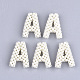 Abalorios hechos a mano de plástico imitación perla tejida perlas FIND-T039-18-A-1