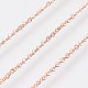 Long-Lasting Plated Brass  Cable Chain Necklaces NJEW-K112-06RG-NF-2