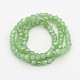 Chapelets de perles en verre électrolytique d'imitation jade EGLA-J076-FR10-2