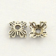 4-Petal Tibetan Style Zinc Alloy Flower Bead Caps TIBEB-R062-016-1