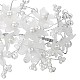 結婚式ブライダル装飾的なヘアアクセサリー  鉄ガラス鉢巻き  つや消しアクリルビーズ付き  ホワイト  230x85mm OHAR-R196-07-3