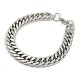 Fashionable 304 Stainless Steel Cuban Link Chain Bracelets STAS-A028-B063P-1