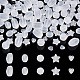 100Pcs 5 Style Transparent Frosted Acrylic Beads FACR-PJ0001-02-4
