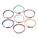 Bracelets de perles tressées en turquoise naturelle teinte BJEW-JB09870-1