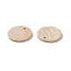 Les accessoires de bijoux en bois pendentifs de noix de coco plats ronds COCO-E001-10B-5