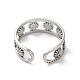 304 fornitura de anillo de puño abierto de flor de acero inoxidable STAS-K253-03P-2