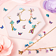 PandaHall 36 pcs 3 Styles Butterfly Printed Alloy Enamel Charm Pendants for Earring Bracelet Necklace Jewelry DIY Craft Making PALLOY-PH0013-41-5