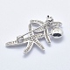 925 Sterling Silver Cubic Zirconia Brooch Findings STER-G026-08P-2