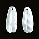 天然石ホワイトシェルペンダント  花弁  26~28x10~11x2~5mm  穴：1mm SHEL-N026-160A-2