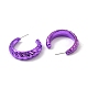 Boucles d'oreilles en acrylique à anneau torsadé EJEW-P251-24-3