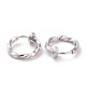Витые серьги-кольца из латуни с гальваническим покрытием для женщин EJEW-G299-01B-P-2