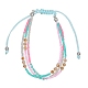 Многорядные браслеты из стеклянных бусин для женщин PW-WGCDC20-04-1
