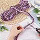 FINGERINSPIRE 13.7 Yards Twisted Lip Cord Trim Purple Twisted Cord Trim Ribbon 16mm Polyester Sewing Luxury Trim Embellishment Handmade Cord Trim for Home Decor Upholstery Curtain Tieback and More OCOR-WH0057-12D-3