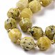 Natural Yellow Sopt Jade Beads Strands G-G990-F08-4