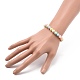 Set di braccialetti elasticizzati con perline rotonde in acrilico color caramella 7 pz BJEW-JB08928-4