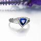 Gorgeous Brass Cubic Zirconia Triangle Finger Rings for Women RJEW-BB04180-C-7P-3