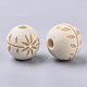 Unfinished Natural Wood European Beads WOOD-T025-001A-LF-3