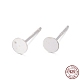925 Sterling Silver Flat Pad Ear Stud Findings STER-A003-103B-1