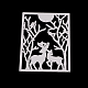 Rectángulo con renos de navidad / marco de ciervo plantillas de troqueles de corte de acero al carbono DIY-F032-02-2