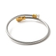 304 bracelet manchette en corde torsadée en acier inoxydable BJEW-P283-18M-3